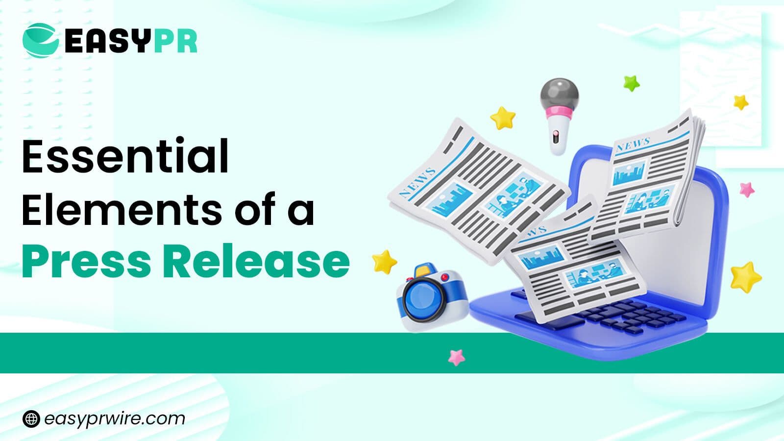 Essential Elements of a Press Release, cover page with newspaper